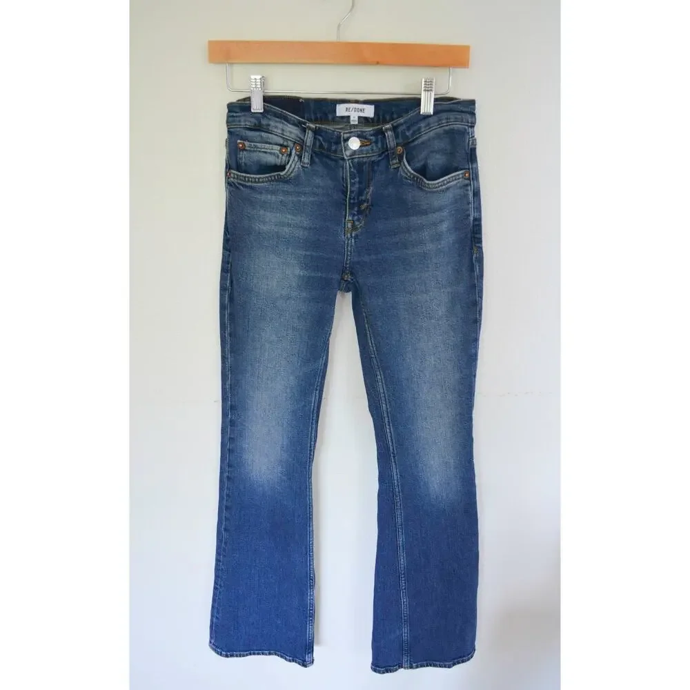 RE/DONE Women's Low Rise Micro Boot Jeans Size 25